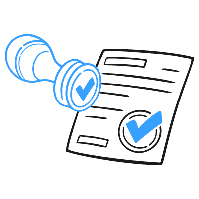 Illustration of approved legal documents